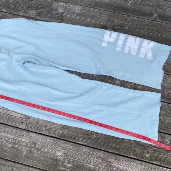 Victoria’s Secret PINK Blue & White Wide Leg Sweatpants - Picture 7 of 7